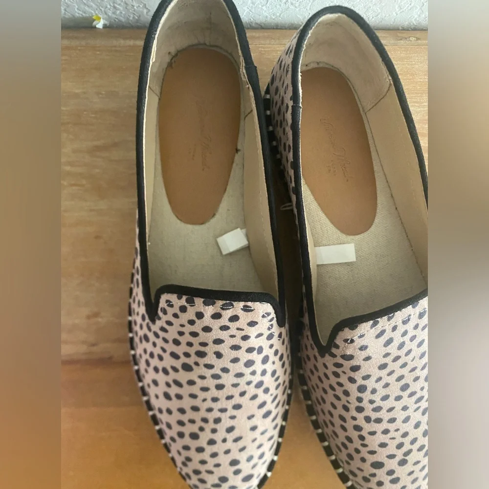 Woman Universal Thread Microsuede Leopard Animal Print Espadrilles Slip On 8